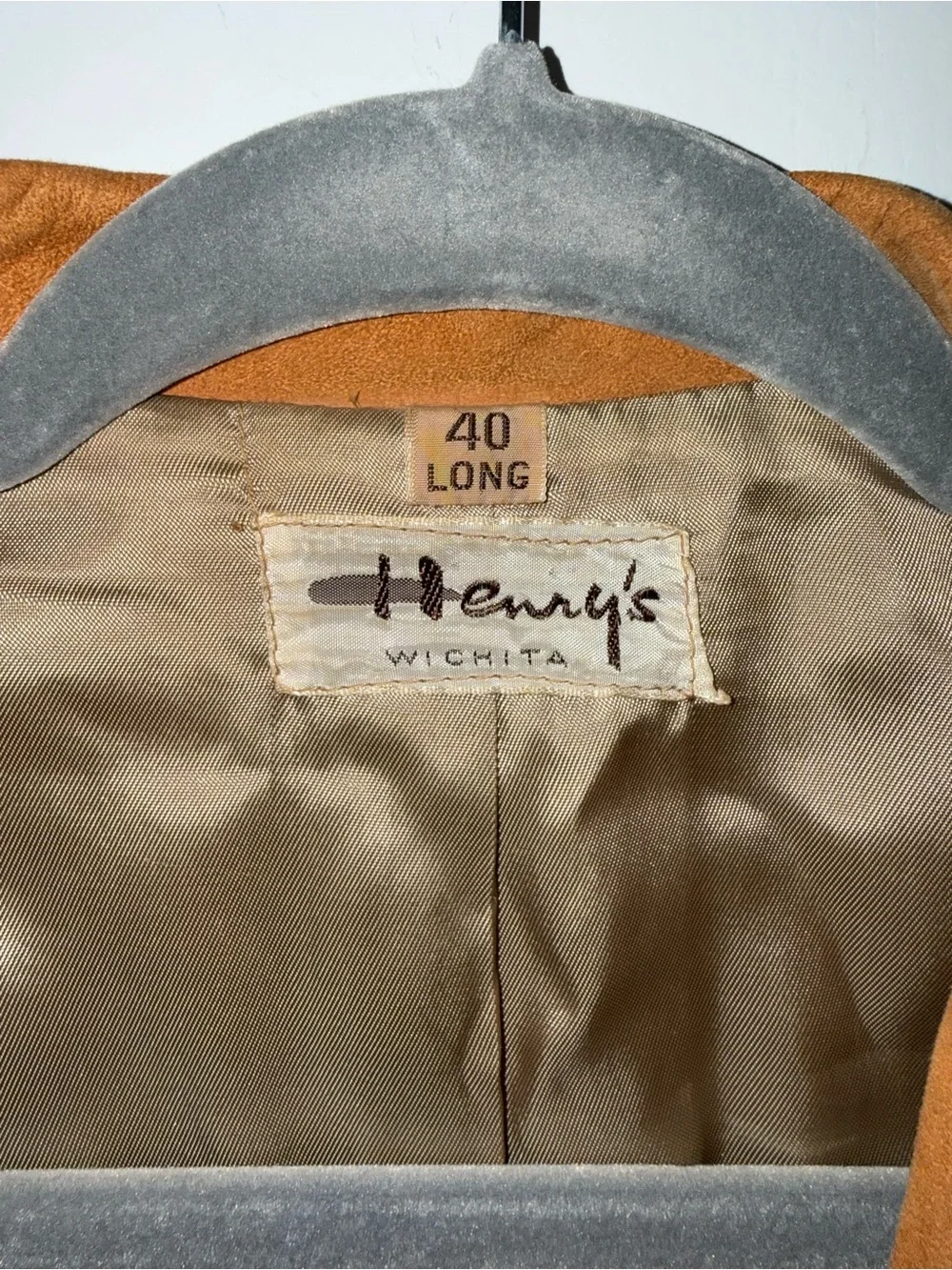 Vintage 70s Scully Tan Suede Leather Western Blazer Car Coat Jacket
